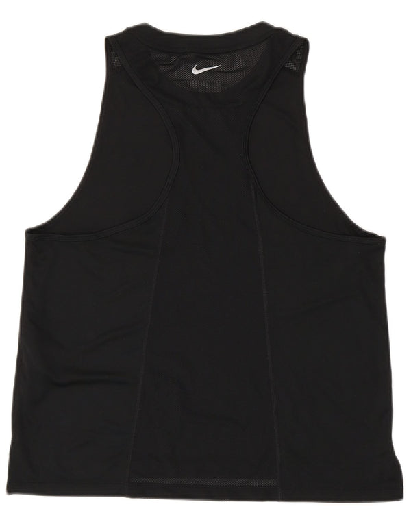 Nike Womens Dri Fit Vest Top UK 14 Large Black Polyester