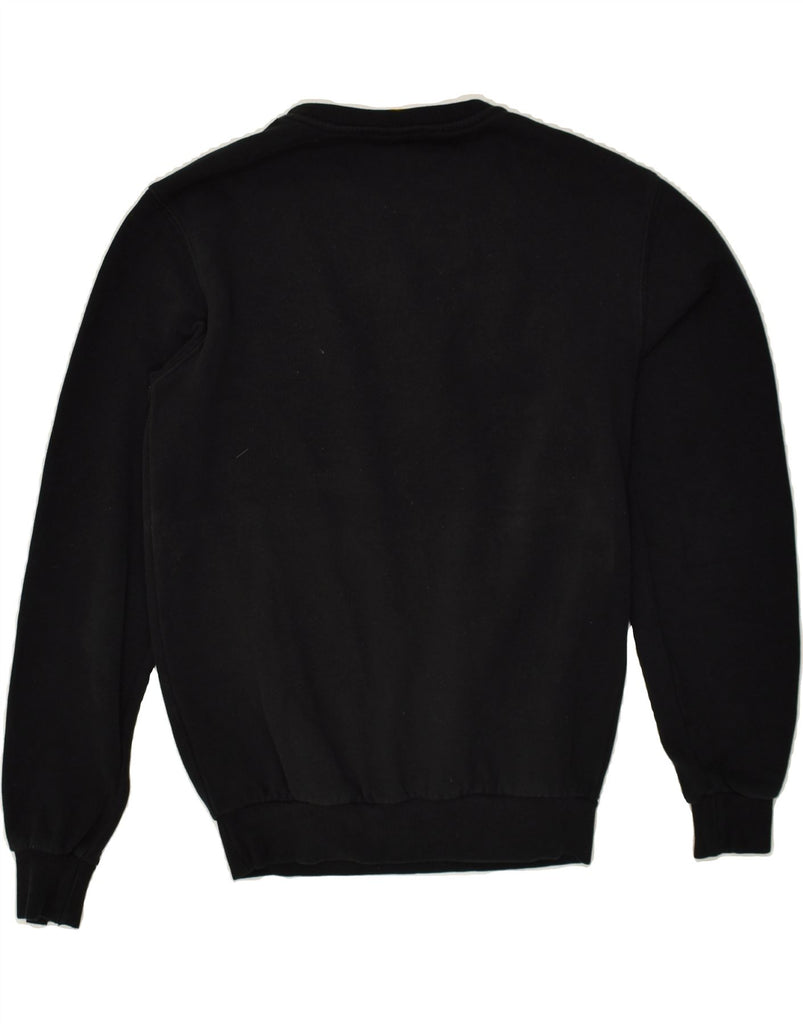 ELLESSE Womens Sweatshirt Jumper UK 8 Small  Black Cotton | Vintage Ellesse | Thrift | Second-Hand Ellesse | Used Clothing | Messina Hembry 