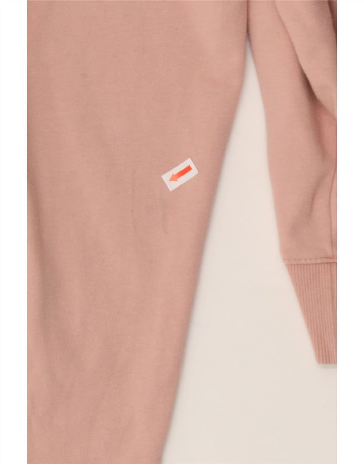 CHAMPION Womens Graphic Sweatshirt Jumper UK 14 Medium Pink Colourblock Vintage Champion and Second-Hand Champion from Messina Hembry 