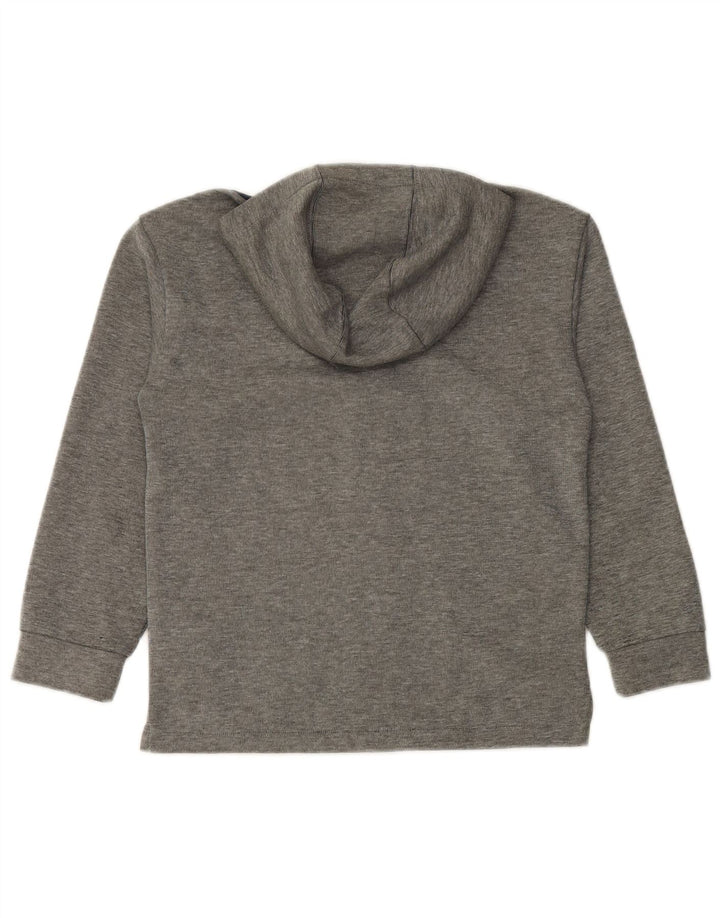 PUMA Boys Graphic Zip Hoodie Sweater 9-10 Years Grey Colourblock Polyester