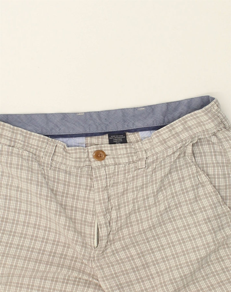 J. CREW Mens Chino Shorts W29 Small Grey Check Cotton | Vintage J. Crew | Thrift | Second-Hand J. Crew | Used Clothing | Messina Hembry 