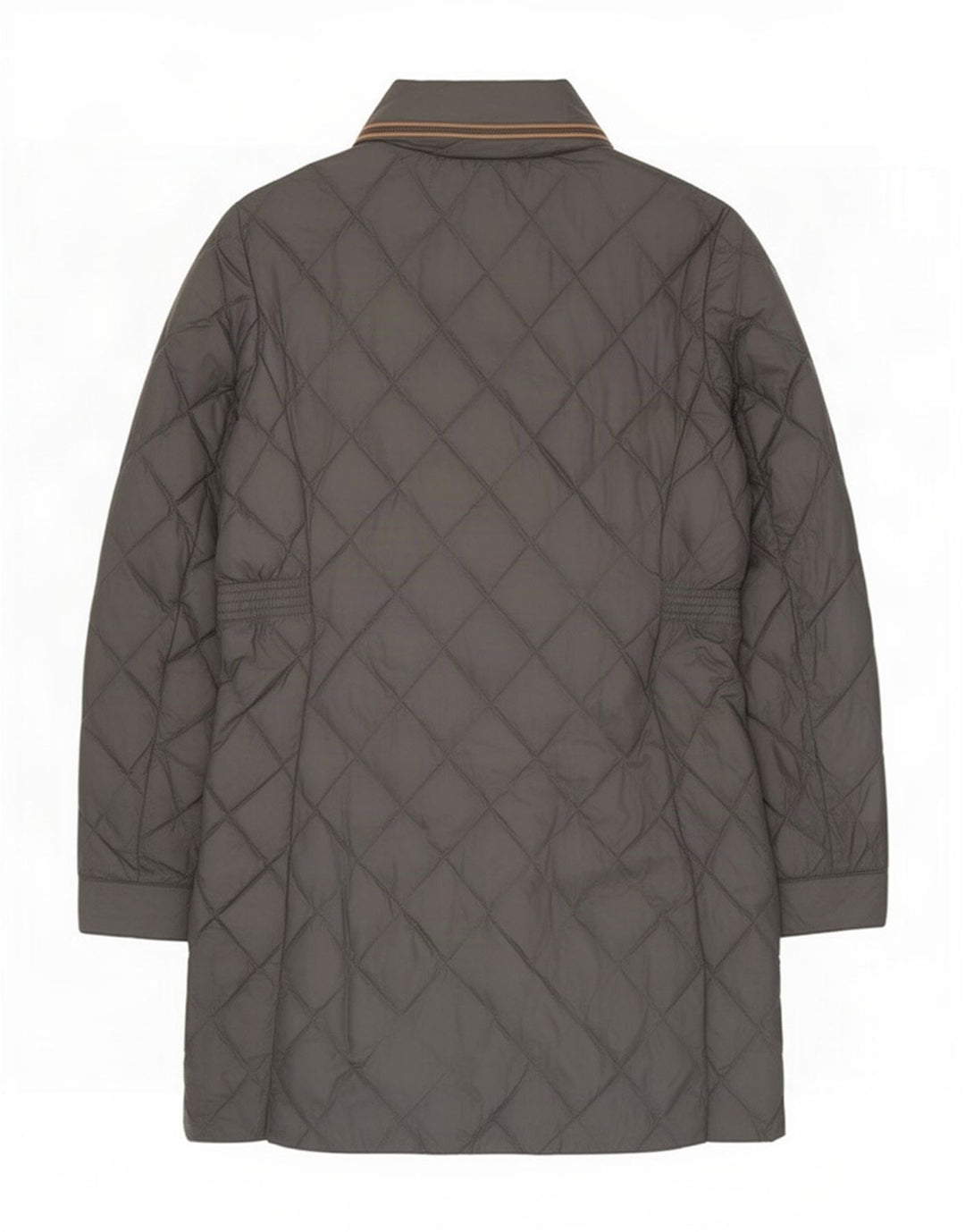 Marks & Spencer Womens Quilted Overcoat UK 12 Medium Grey Polyamide
