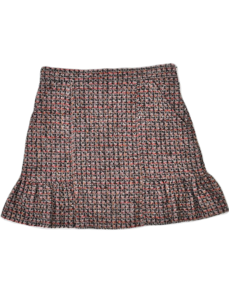 VALENTINO Womens Mini Skirt IT 42 Medium W30 Grey Check Wool | Vintage | Thrift | Second-Hand | Used Clothing | Messina Hembry 