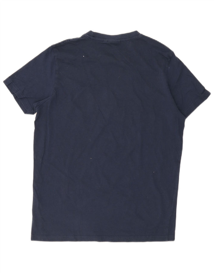 Ellesse Mens Graphic T-Shirt Top Medium Navy Blue Cotton