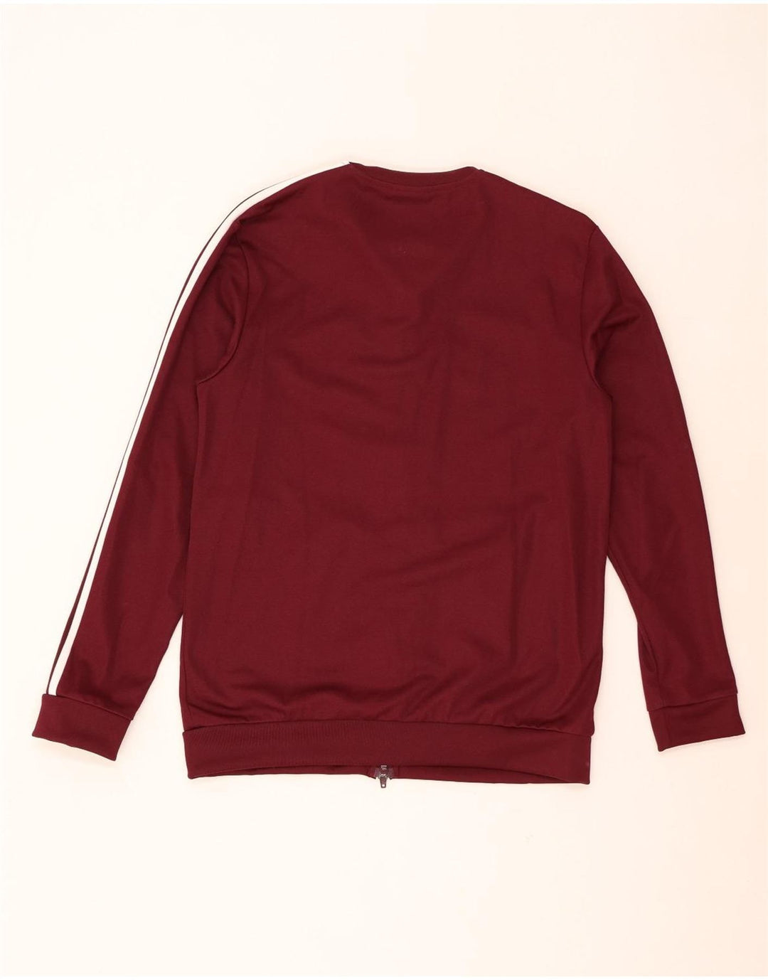 Adidas Mens Tracksuit Top Jacket Medium Burgundy Cotton