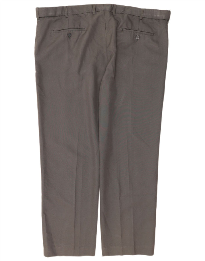 Farah Mens Tapered Suit Trousers W42 L30 Grey Polyester