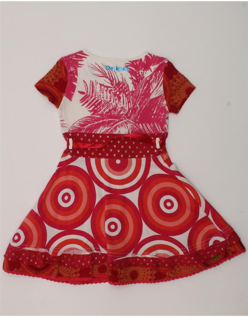 DESIGUAL Girls Graphic A-Line Dress 3-4 Years Red Floral Cotton | Vintage Desigual | Thrift | Second-Hand Desigual | Used Clothing | Messina Hembry 