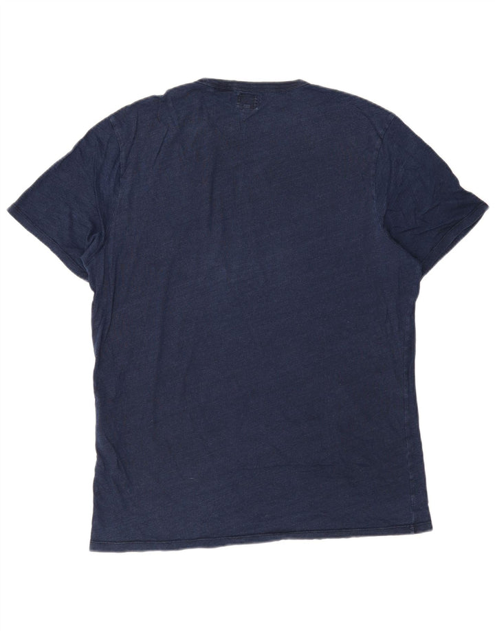 LEVI'S Mens T-Shirt Top Large Navy Blue Flecked Cotton