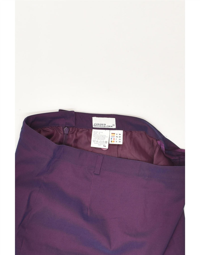 JURGEN MICHAELSEN Womens Pencil Skirt EU 36 Small W28  Purple Polyester | Vintage Jurgen Michaelsen | Thrift | Second-Hand Jurgen Michaelsen | Used Clothing | Messina Hembry 