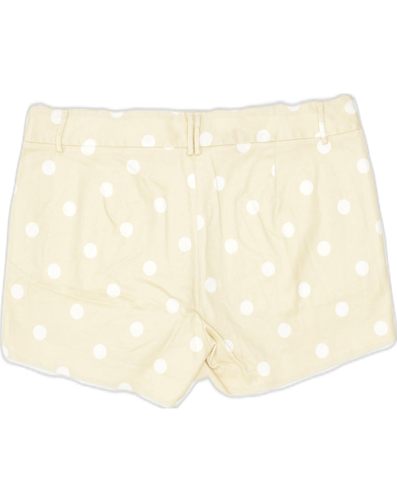 J. CREW Womens Casual Shorts W32 Large Yellow Polka Dot Cotton | Vintage | Thrift | Second-Hand | Used Clothing | Messina Hembry 