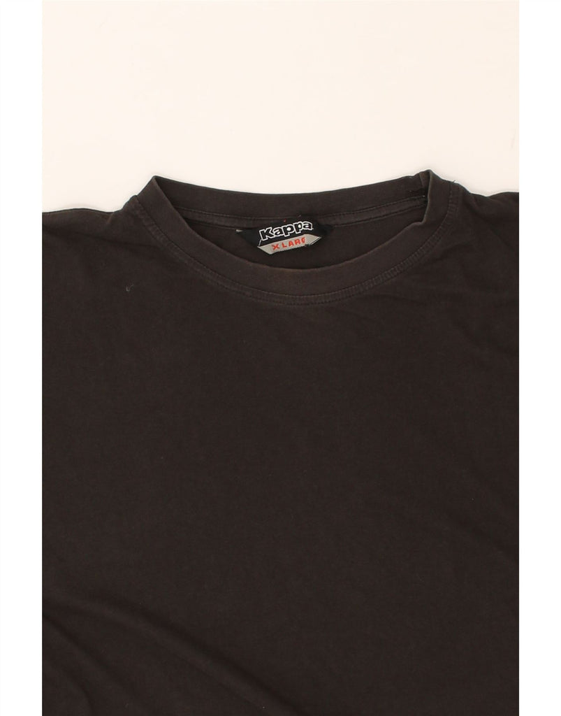 KAPPA Mens T-Shirt Top XL Black Cotton | Vintage Kappa | Thrift | Second-Hand Kappa | Used Clothing | Messina Hembry 
