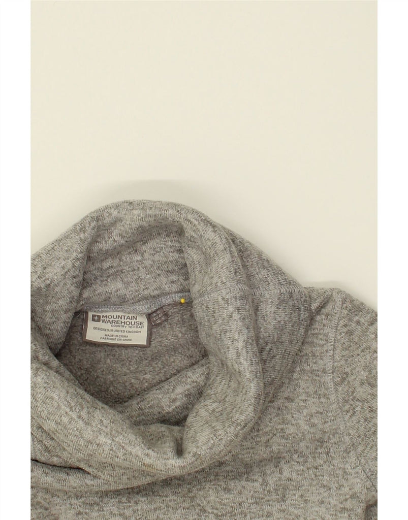 MOUNTAIN WAREHOUSE Womens Roll Neck Sweatshirt Jumper UK 16 Large Grey | Vintage Mountain Warehouse | Thrift | Second-Hand Mountain Warehouse | Used Clothing | Messina Hembry 