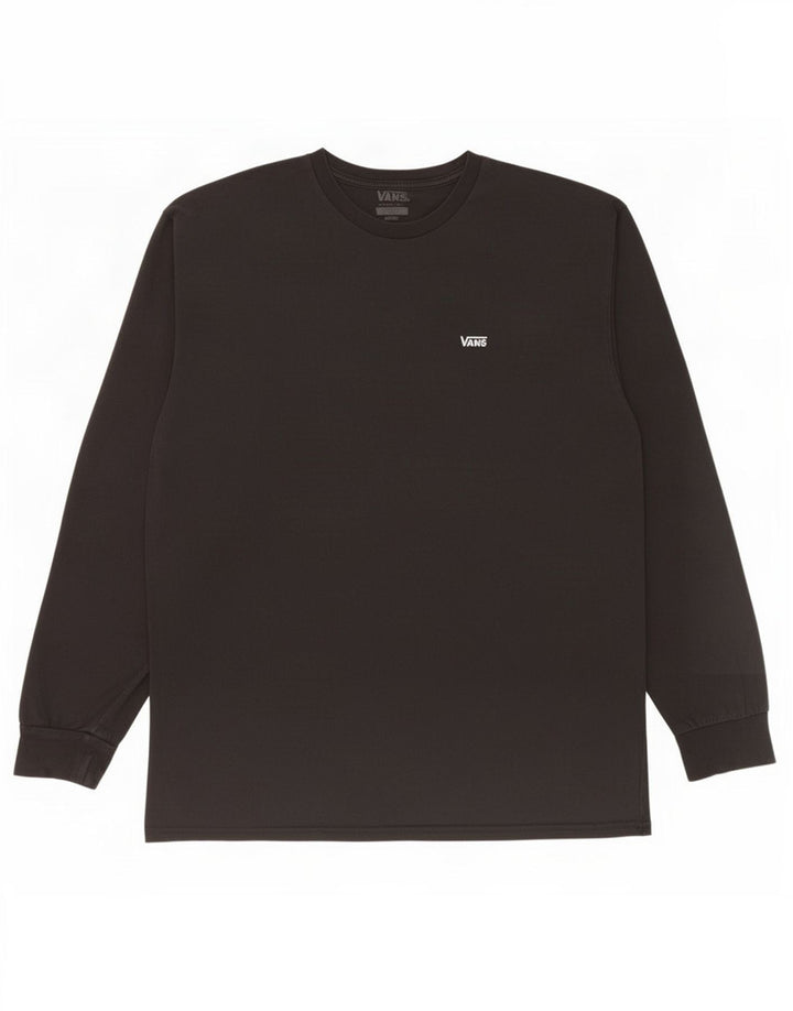 Vans Mens Classic Fit Top Long Sleeve Large Black Cotton