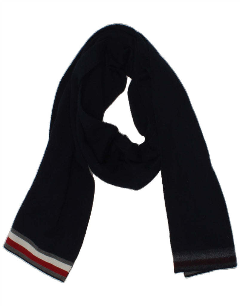 TOMMY HILFIGER Mens Rectangle Scarf One Size Navy Blue Acrylic | Vintage Tommy Hilfiger | Thrift | Second-Hand Tommy Hilfiger | Used Clothing | Messina Hembry 