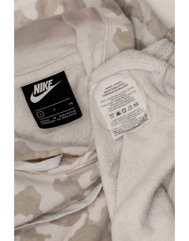 Nike Mens Hoodie Jumper Small Grey Camouflage Cotton