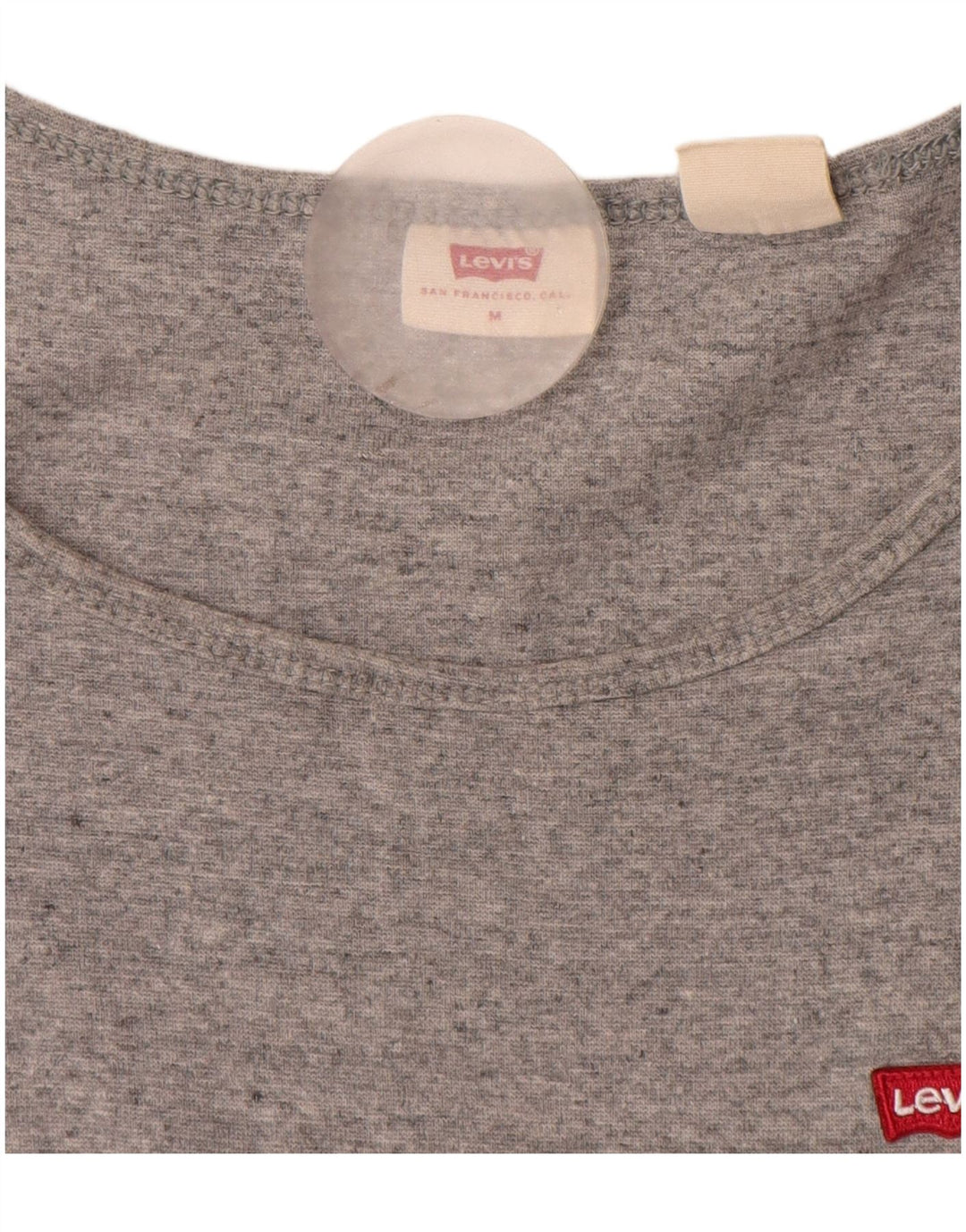 Levi's Womens T-Shirt Top UK 12 Medium Grey Flecked Cotton