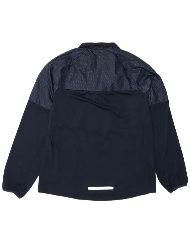RUSSELL ATHLETIC Mens Tracksuit Top Jacket UK 38/40 Medium Navy Blue