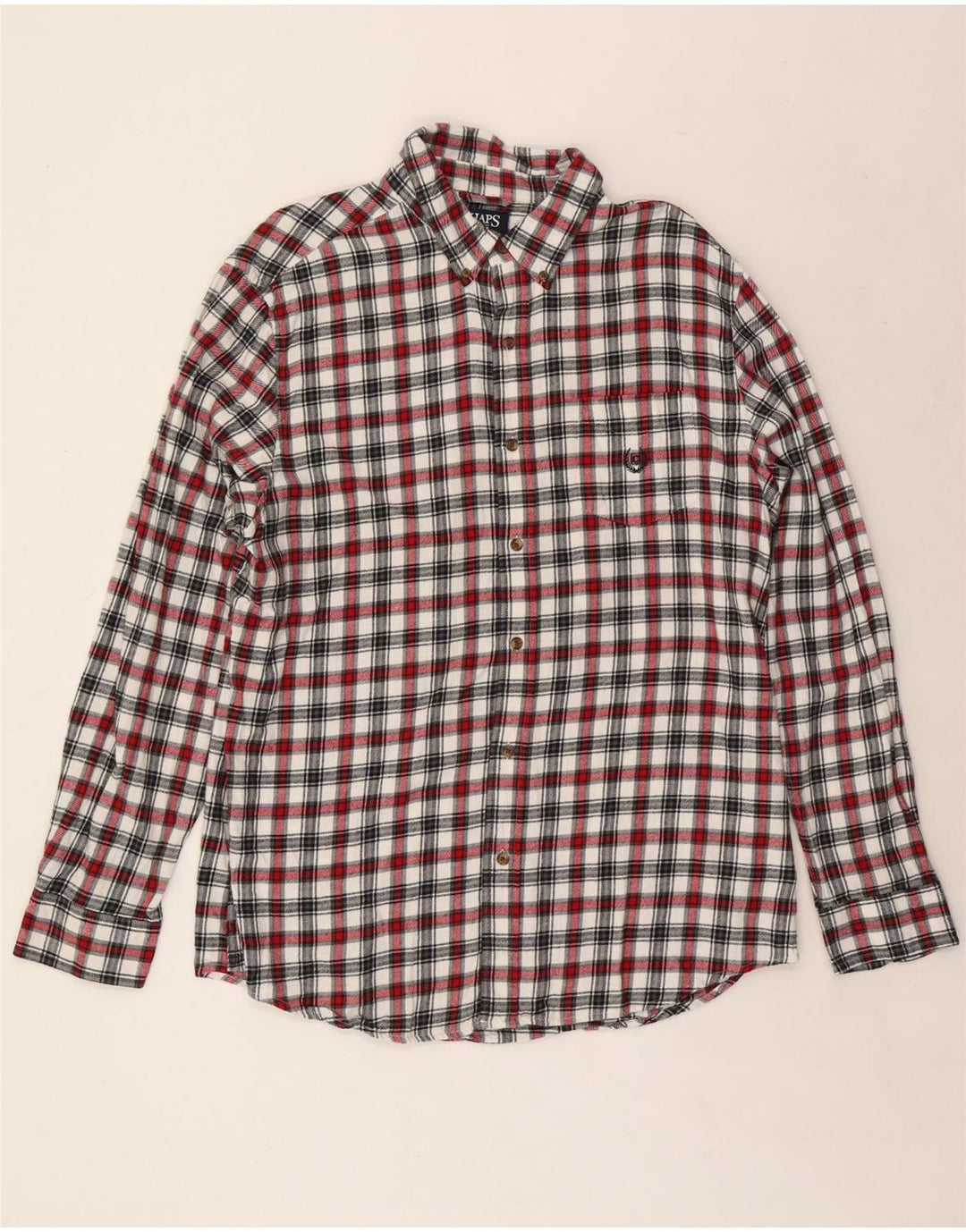 CHAPS Mens Flannel Shirt Large Multicoloured Check Cotton