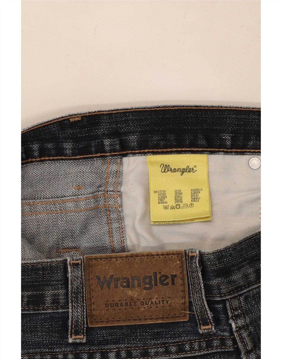 Wrangler Mens Bootcut Jeans W31 L32 Navy Blue Cotton