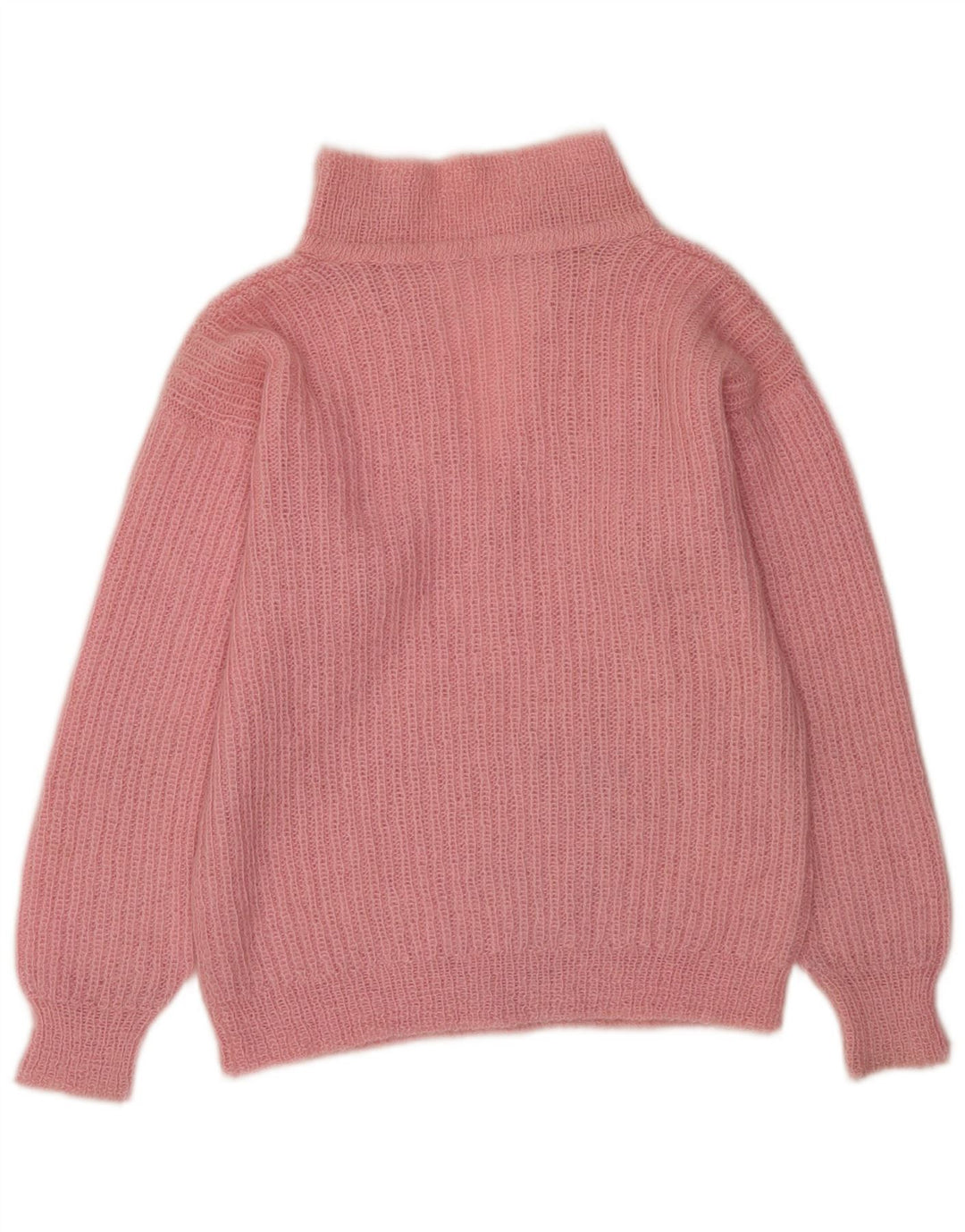 Vintage Womens Turtle Neck Jumper Sweater UK 14 Large Pink