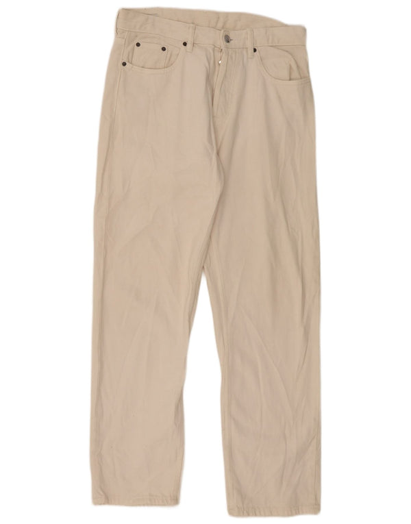Zara Mens Straight Jeans EU 40 Medium W31 L32 Off White