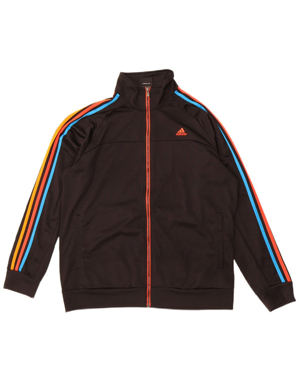 Adidas Mens Climalite Tracksuit Top Jacket UK 46/48 XL Black Polyester