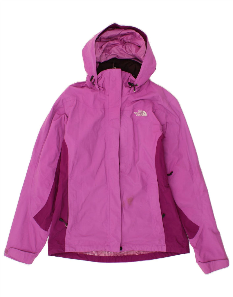 THE NORTH FACE Womens Hooded Rain Jacket UK 10 Small Pink Colourblock Vintage The North Face and Second-Hand The North Face from Messina Hembry 