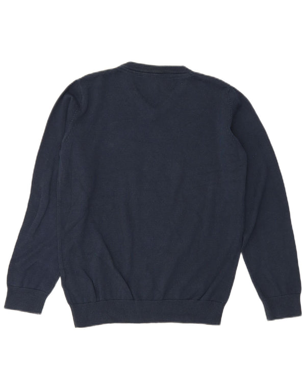 Marks & Spencer Boys V-Neck Jumper Sweater 12-13 Years Navy Blue Cotton