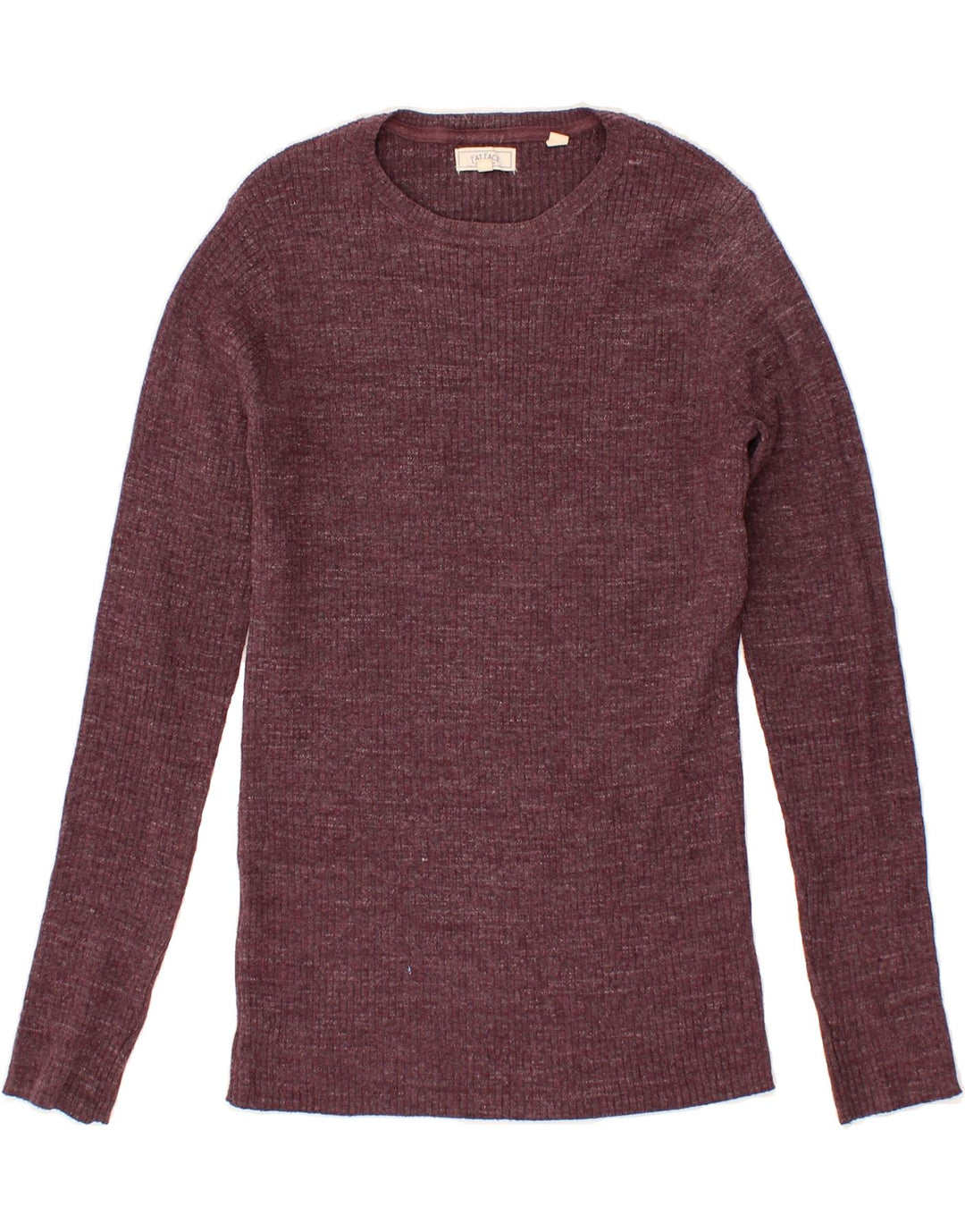 FAT FACE Womens Crew Neck Jumper Sweater UK 12 Medium  Maroon Flecked Vintage Fat Face and Second-Hand Fat Face from Messina Hembry 