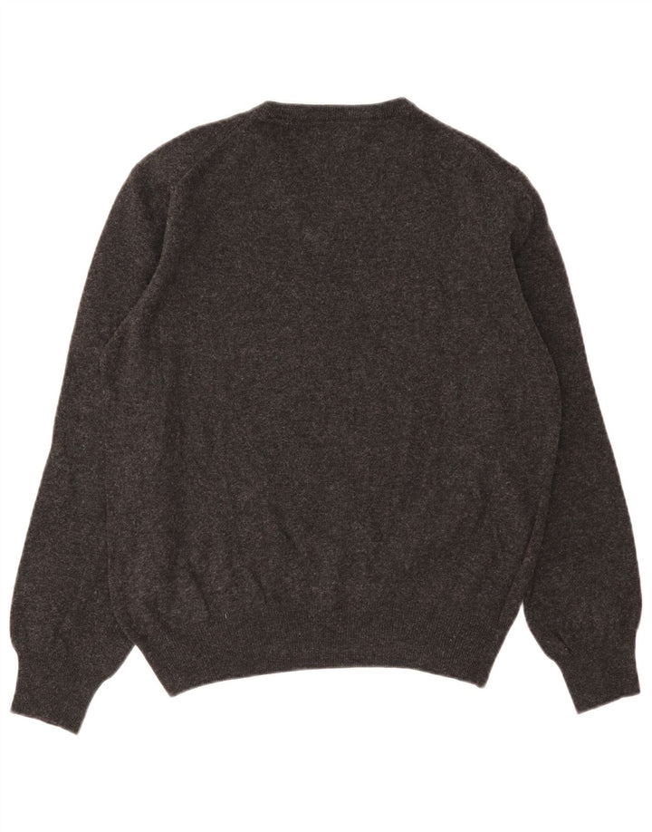 Brooksfield Mens V-Neck Jumper Sweater IT 48 Small Grey