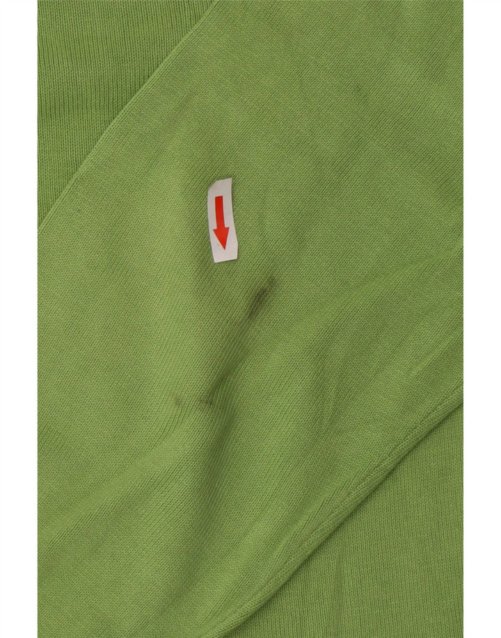 Zara Mens Crew Neck Jumper Sweater Large Green Cotton
