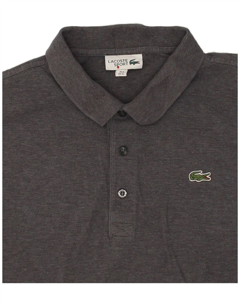 LACOSTE Mens Polo Shirt Size 6 XL Grey Cotton | Vintage Lacoste | Thrift | Second-Hand Lacoste | Used Clothing | Messina Hembry 