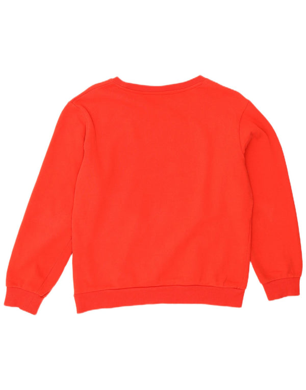 Fila Womens Graphic Relaxed Fit Sweatshirt Jumper UK 10 Small Red Cotton