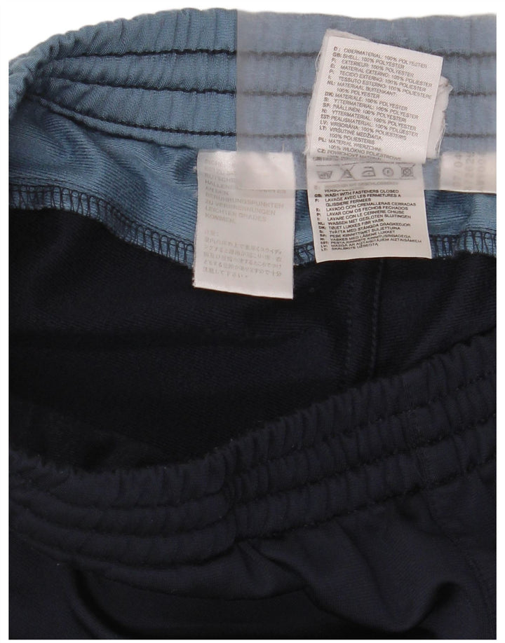 Adidas Mens Tracksuit Trousers Small  Navy Blue Colourblock Polyester