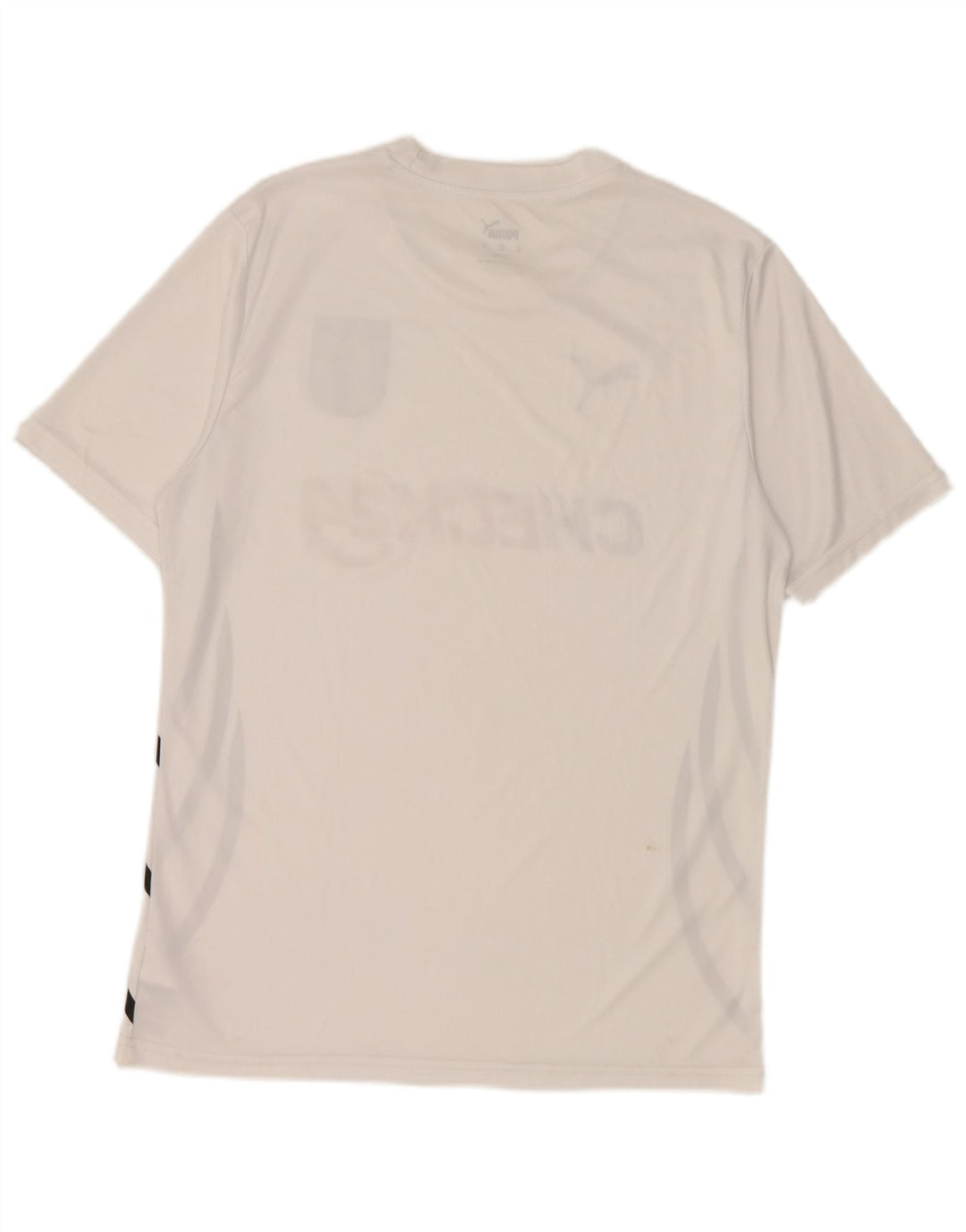 Puma Womens Graphic T-Shirt Top Medium White Polyester