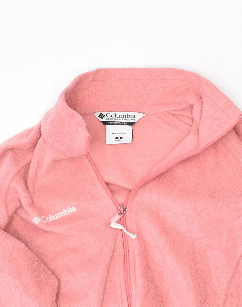 COLUMBIA Womens Fleece Jacket UK 10 Small Pink Polyester | Vintage Columbia | Thrift | Second-Hand Columbia | Used Clothing | Messina Hembry 