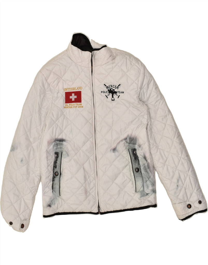 POLO RALPH LAUREN Mens Switzerland 2008 Padded Jacket UK 36 Small Black | Vintage Polo Ralph Lauren | Thrift | Second-Hand Polo Ralph Lauren | Used Clothing | Messina Hembry 