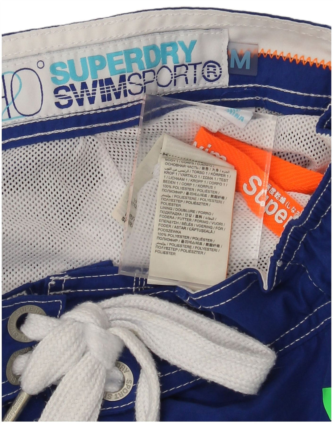 Superdry Mens Graphic Swimming Shorts Medium Blue Polyester