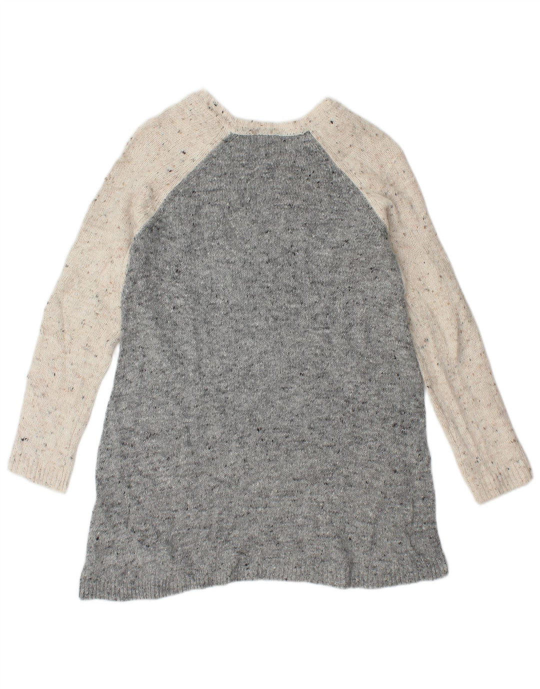 Marks & Spencer Womens Crew Neck Jumper Sweater UK 10 Small Grey Flecked