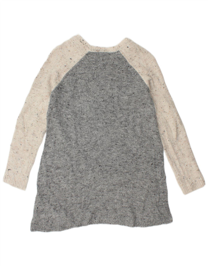 Marks & Spencer Womens Crew Neck Jumper Sweater UK 10 Small Grey Flecked