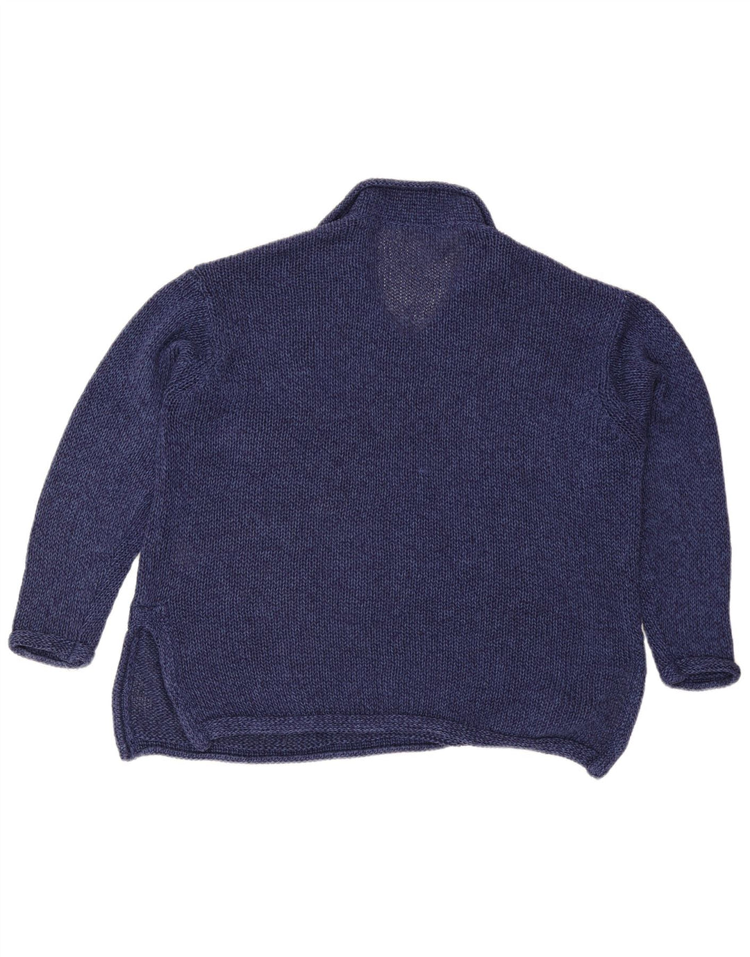 Marks & Spencer Womens Polo Neck Jumper Sweater UK 12 Medium Navy Blue