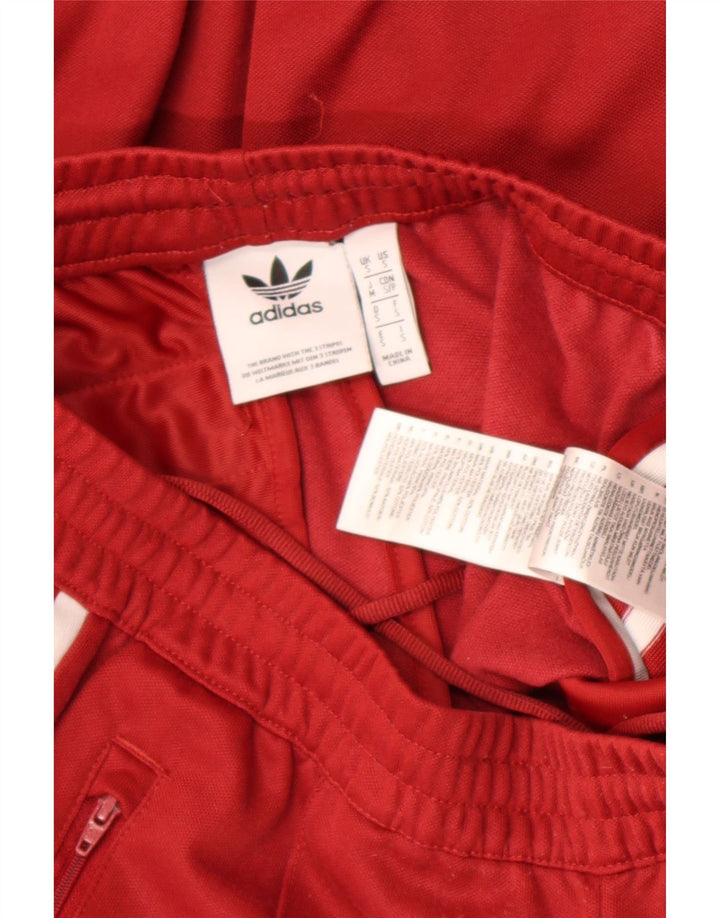 Adidas Mens Tracksuit Trousers Small Red Cotton