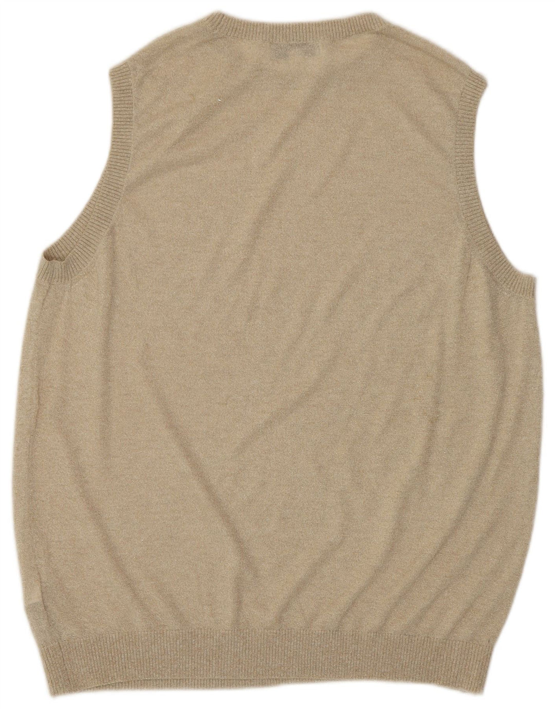 Marks & Spencer Womens Vest Tank Top UK 16 Large Gold Viscose
