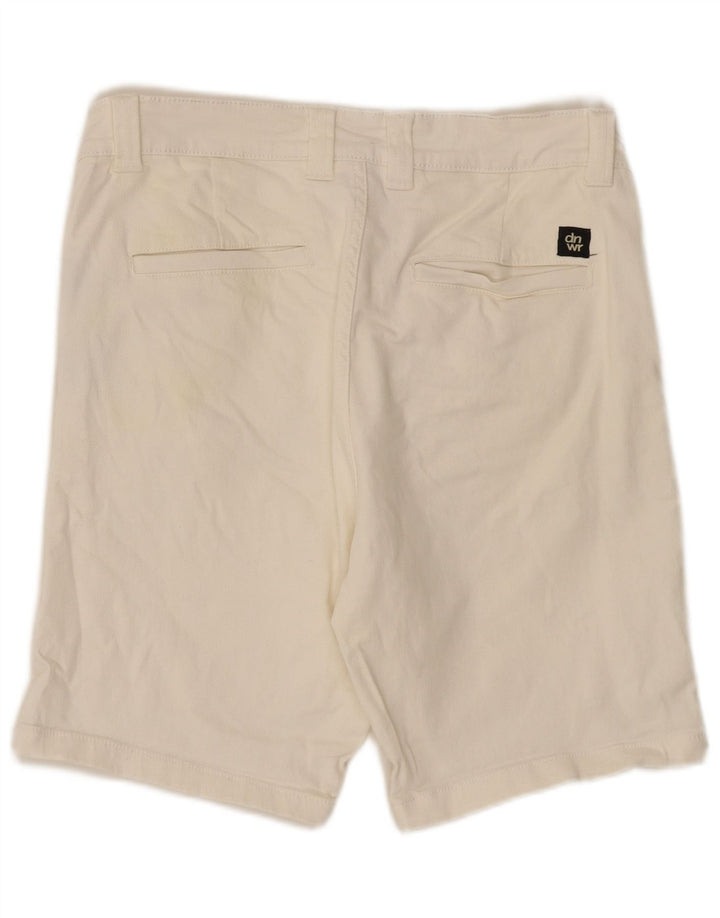 Zara Mens Chino Shorts EU 42 Large W32 White Cotton