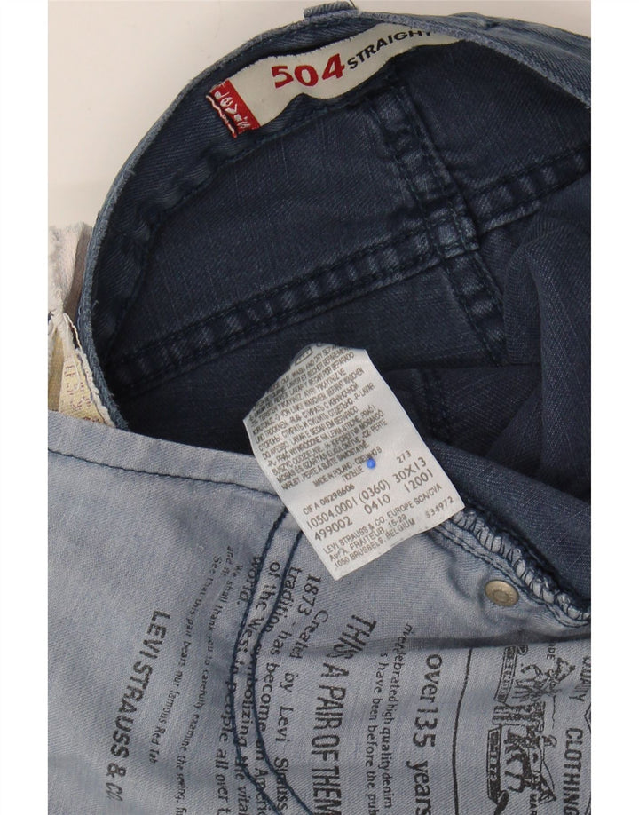 LEVI'S Womens 504 Denim Shorts W30 Medium Navy Blue Cotton Vintage Levi's and Second-Hand Levi's from Messina Hembry 