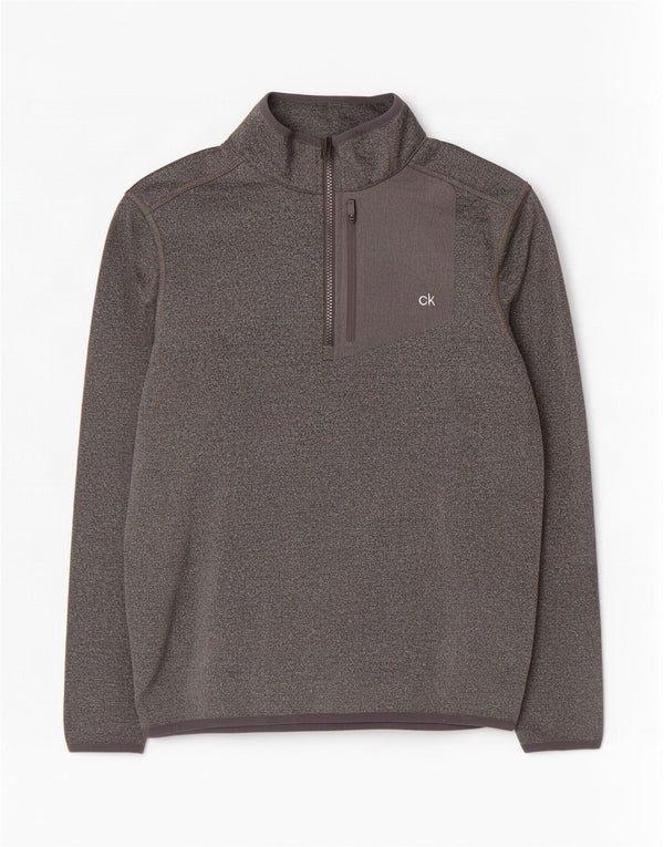 Calvin Klein Mens Golf Zip Neck Pullover Tracksuit Top Small Grey Flecked