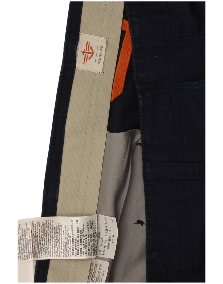 Dockers Mens Chino Shorts W38 XL Navy Blue Cotton