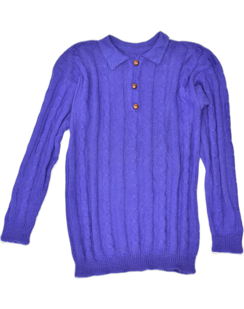 VINTAGE Womens Polo Neck Jumper Sweater UK 18 XL Purple | Vintage | Thrift | Second-Hand | Used Clothing | Messina Hembry 