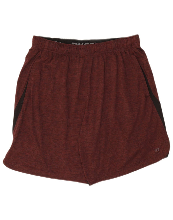 Russell Athletic Mens Dri Fit Sport Shorts Medium Maroon Colourblock