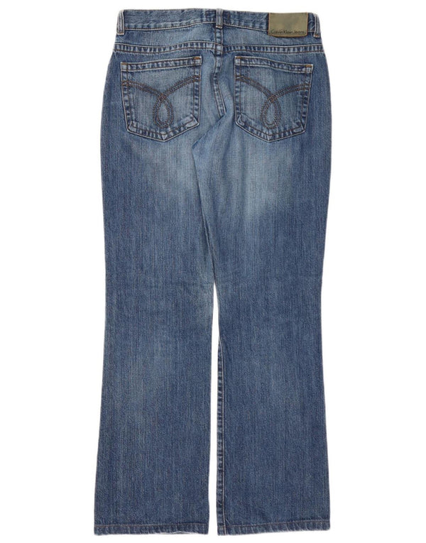 Calvin Klein Womens Bootcut Jeans W31 L30 Blue Cotton